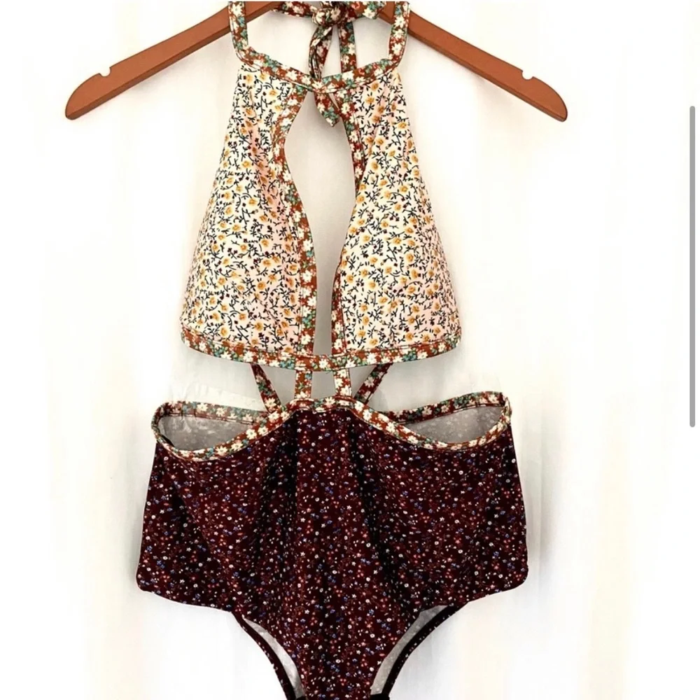 ZIMMERMAN floral daisy one piece Monokini swimsuit -M/L - Picture 3 of 13